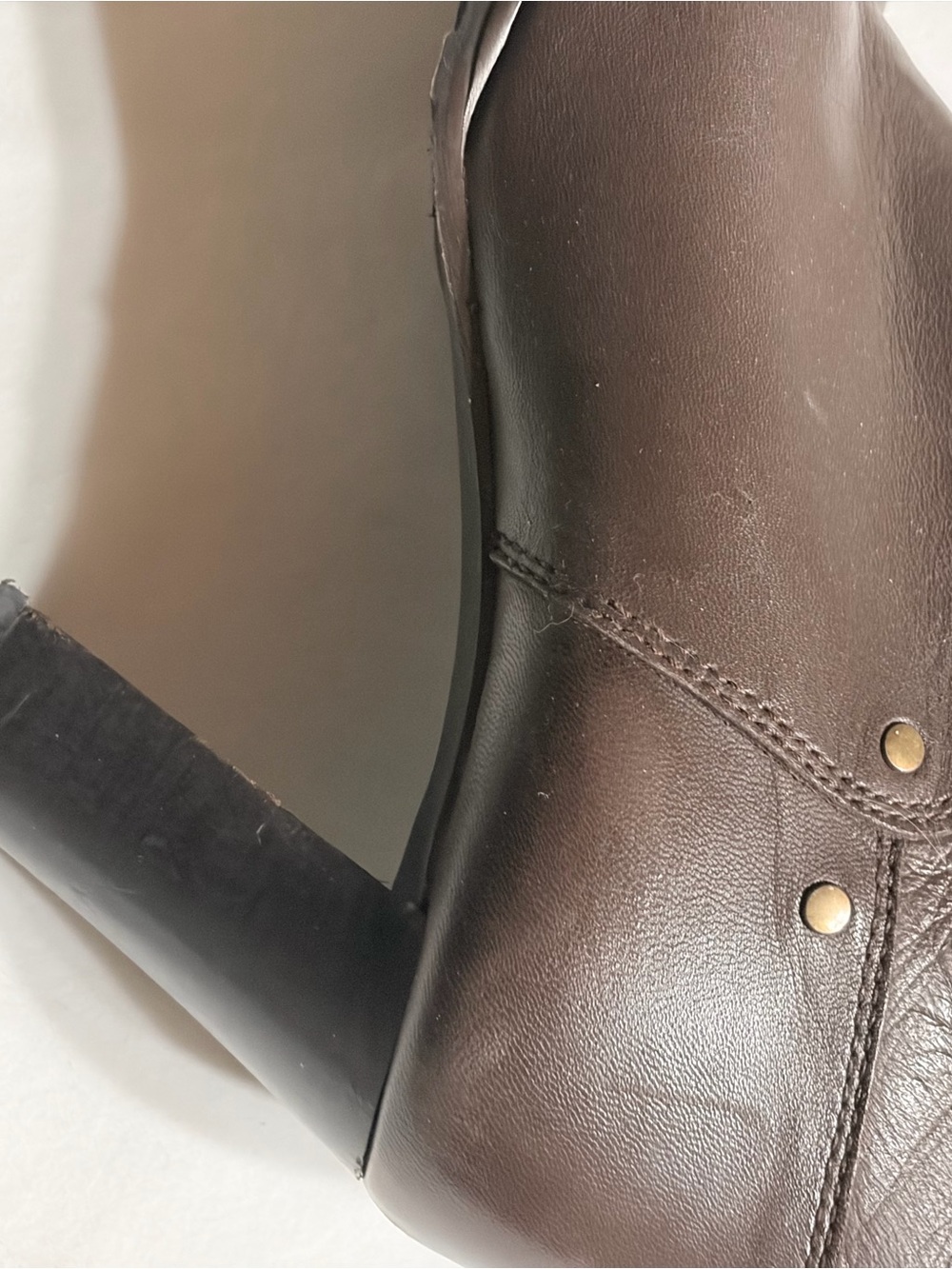 Stuart Weitzman Brown Leather Side Zippered Heeled 2 " Boots - Picture 9 of 15
